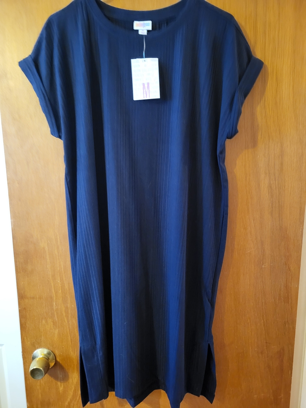 LuLaRoe Navy Blue Ribbed Chelsea Dress